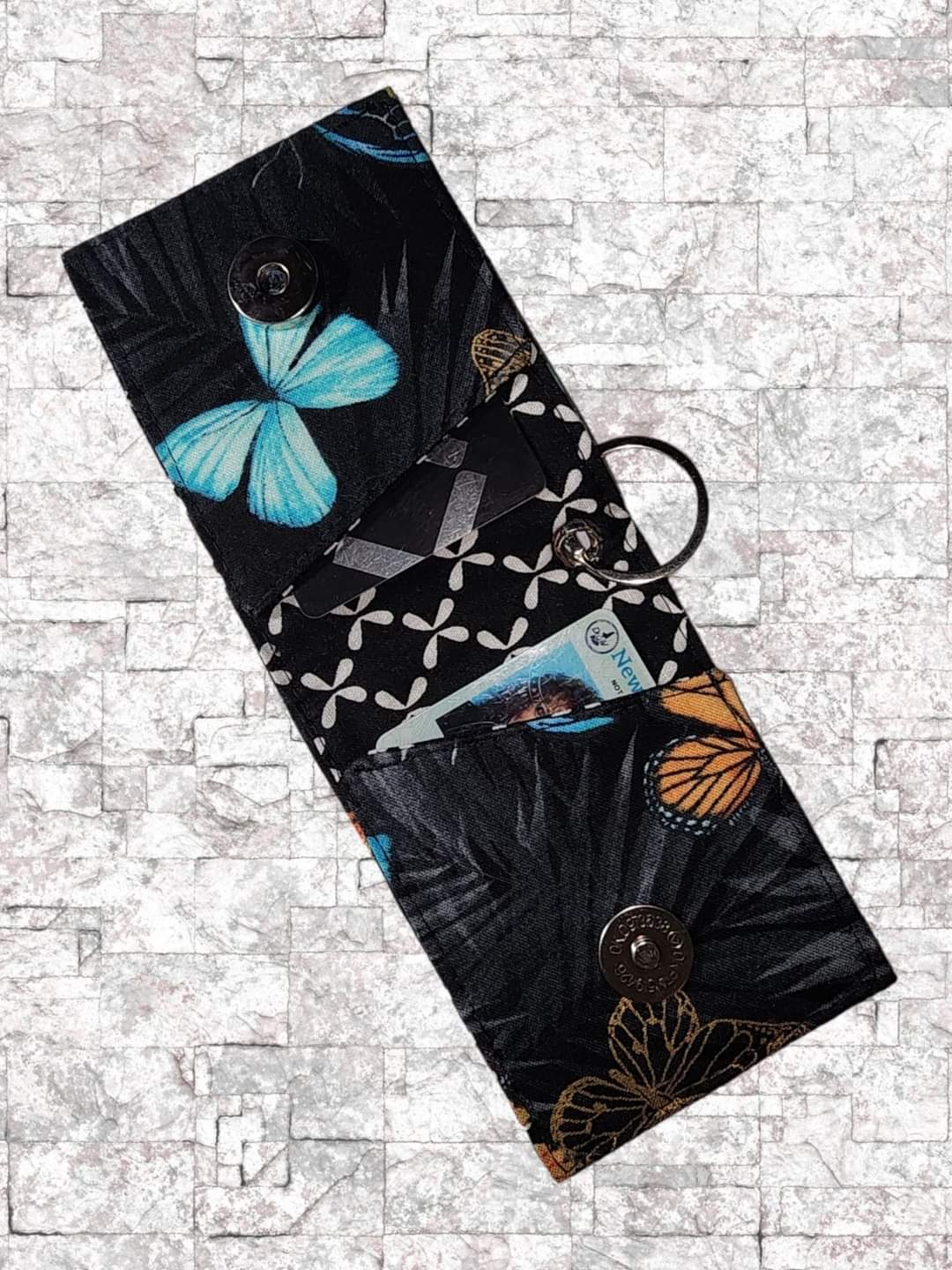 Key Chain Wallet - Butterflies