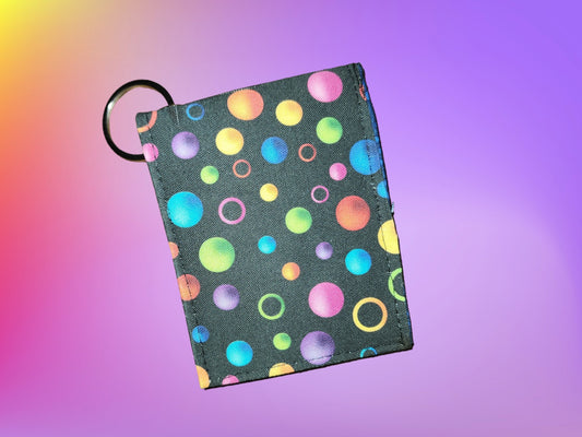 Key Chain Wallet - Colorful Bubbles