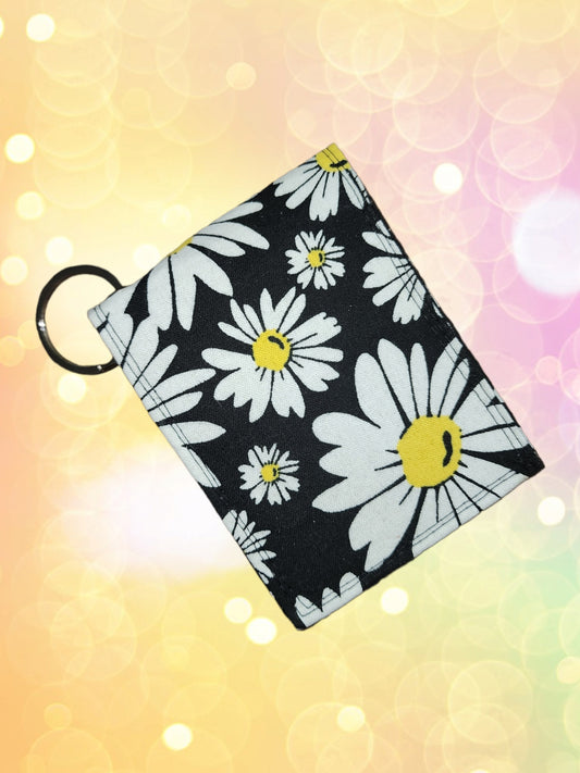 Key Chain Wallet - Daisies