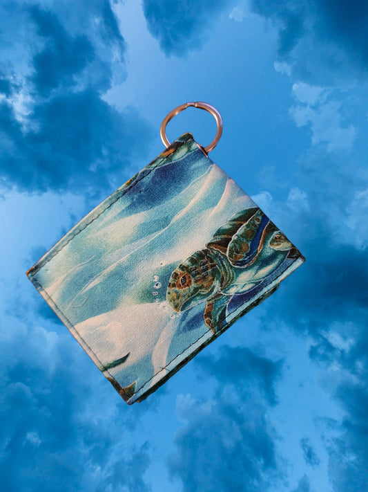 Key Chain Wallet - Sea Turtles